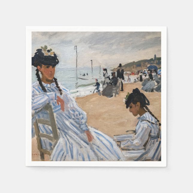 Claude Monet - On the Beach at Trouville Napkin (Front)
