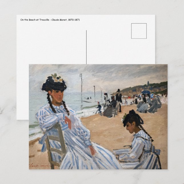 Claude Monet - On the Beach at Trouville Postcard (Front/Back)