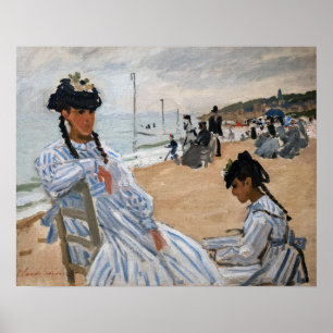 Claude Monet - On the Beach at Trouville Poster
