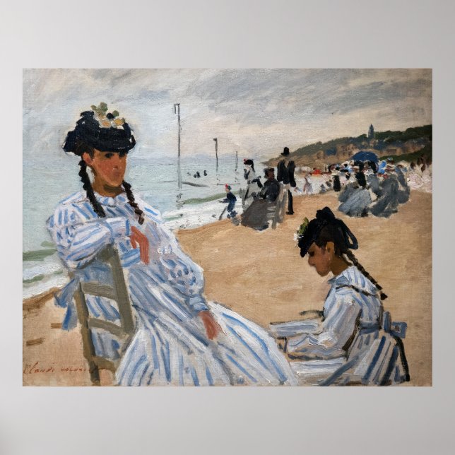 Claude Monet - On the Beach at Trouville Poster (Front)