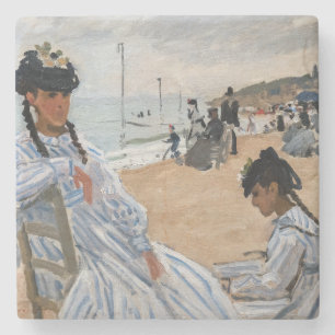 Claude Monet - On the Beach at Trouville Stone Coaster