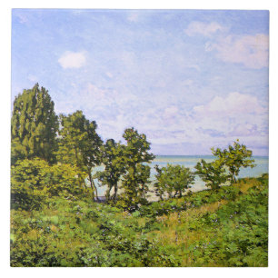 Claude Monet painting, By the Sea, Ceramic Tile