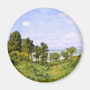 Claude Monet painting, By the Sea, Magnet