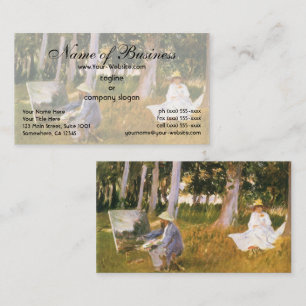 Claude Monet Painting, Edge of a Wood  by Sargent Business Card