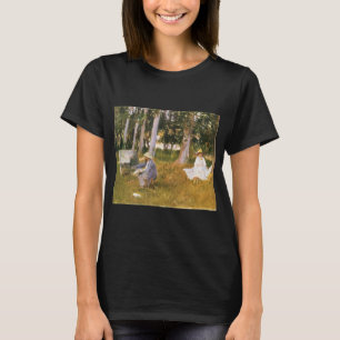 Claude Monet Painting, Edge of a Wood by Sargent T-Shirt