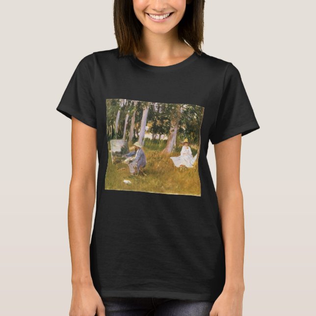 Claude Monet Painting, Edge of a Wood by Sargent T-Shirt (Front)