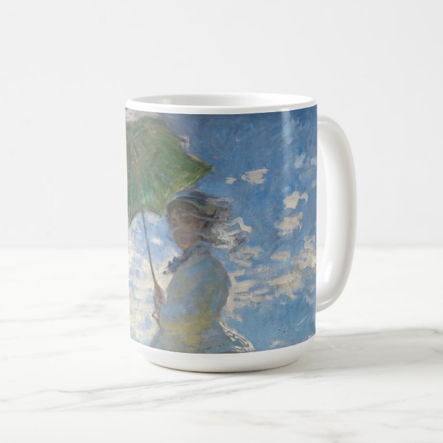 Claude Monet Painting of Lady with Parasol Coffee Mug (Front Right)