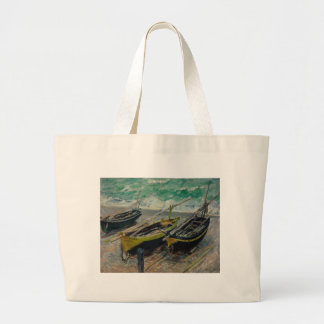 Claude Monet Painting Oil Canvas Artistic Nature Large Tote Bag
