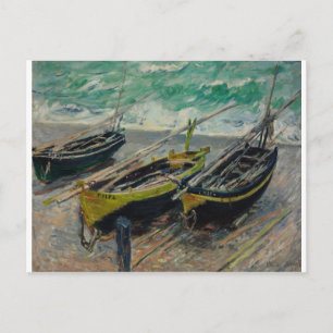 Claude Monet Painting Oil Canvas Artistic Nature Postcard