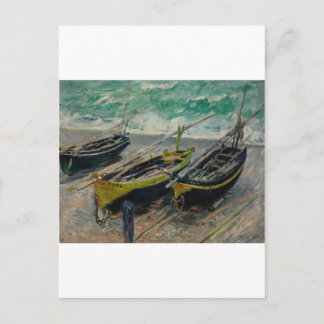 Claude Monet Painting Oil Canvas Artistic Nature Postcard