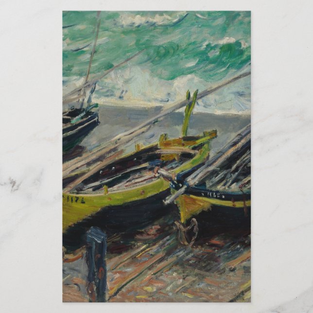 Claude Monet Painting Oil Canvas Artistic Nature Stationery (Front)