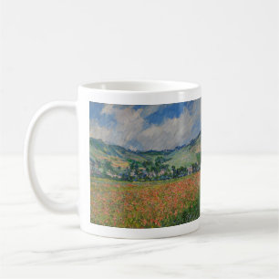 Claude Monet Painting, Poppy Field at Giverny Coffee Mug