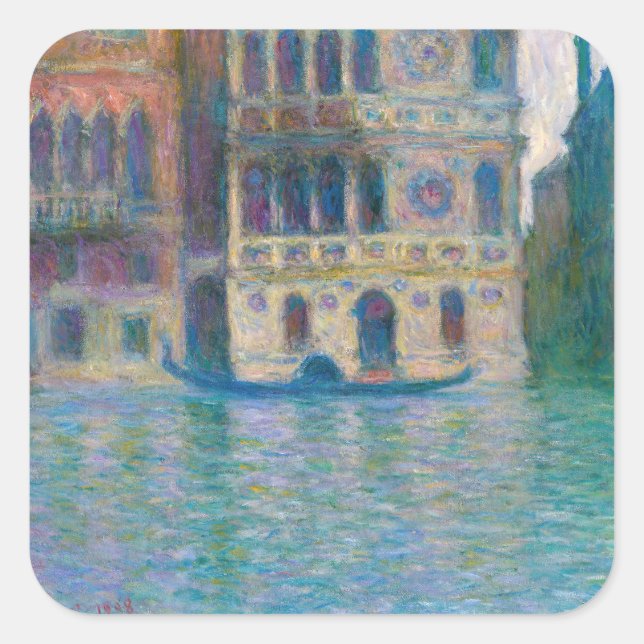 Claude Monet - Palazzo Dario Square Sticker (Front)