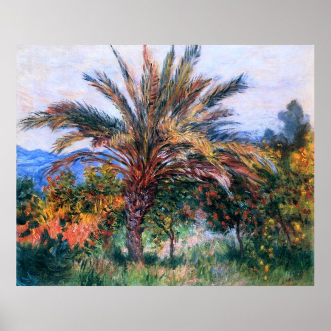Claude Monet: Palm Tree at Bordighera Poster (Front)