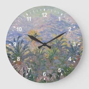Claude Monet   Palm Trees at Bordighera Large Clock