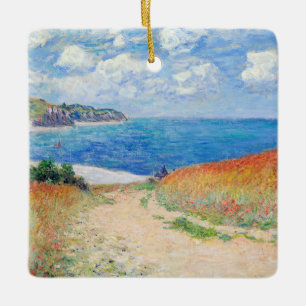 Claude Monet - Path in Wheat Fields at Pourville Ceramic Ornament