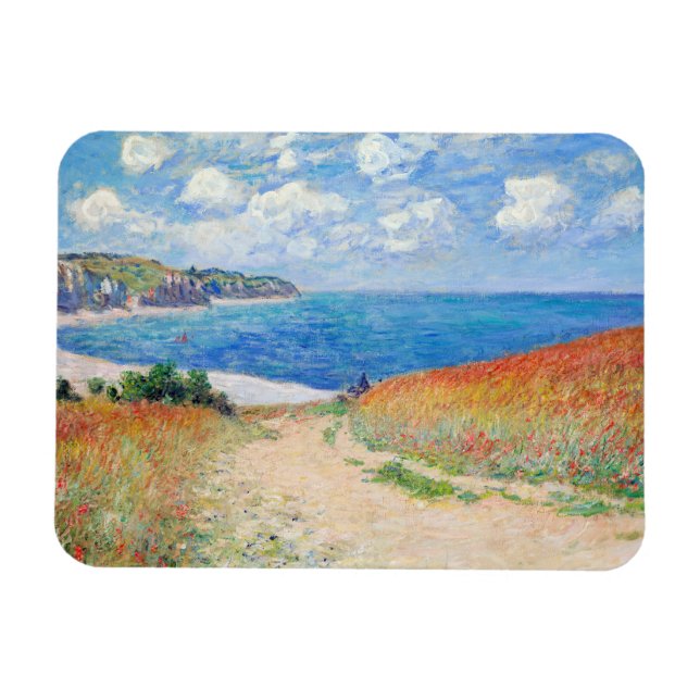 Claude Monet - Path in Wheat Fields at Pourville Magnet (Horizontal)