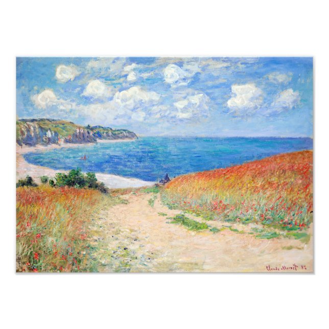 Claude Monet - Path in Wheat Fields at Pourville Photo Print (Front)