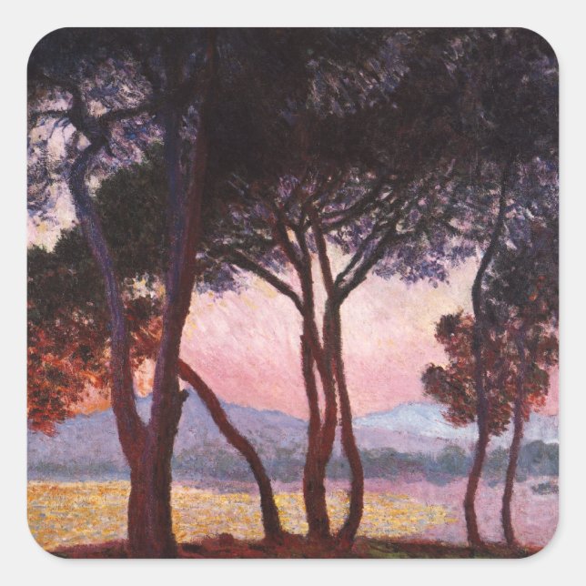 Claude Monet: Pines Square Sticker (Front)