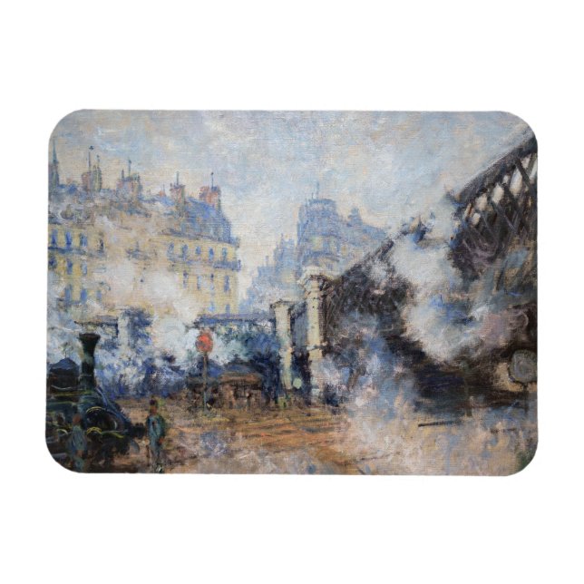 Claude Monet - Pont de l'Europe, Gare Saint-Lazare Magnet (Horizontal)