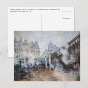 Claude Monet - Pont de l'Europe, Gare Saint-Lazare Postcard