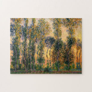Claude Monet: Poplars at Giverny in Sunrise Jigsaw Puzzle