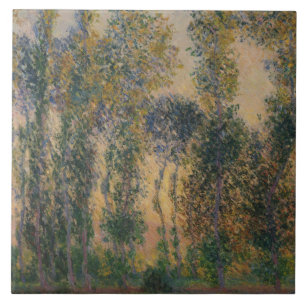 Claude Monet - Poplars at Giverny, Sunrise Ceramic Tile