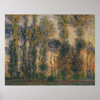 Claude Monet - Poplars at Giverny, Sunrise Poster