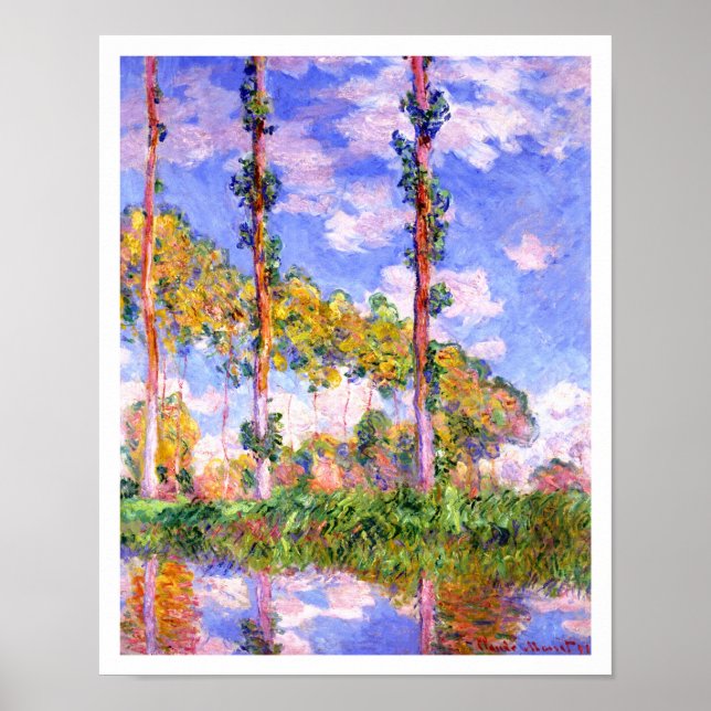 Claude Monet - Poplars in the Sun Poster (Front)