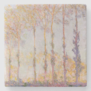 Claude Monet Poplars on the Banks of the Epte Stone Coaster