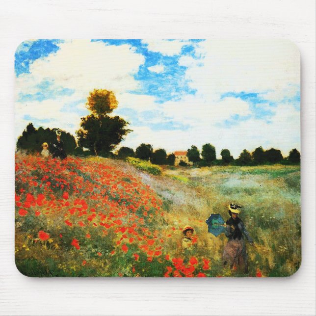 Claude Monet-Poppies at Argenteuil Mouse Pad (Front)