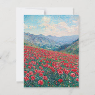 Claude Monet Poppies Vintage Postcard 