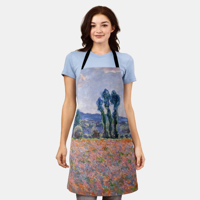 Claude Monet - Poppy Field 1890 (Giverny) Apron (Worn)