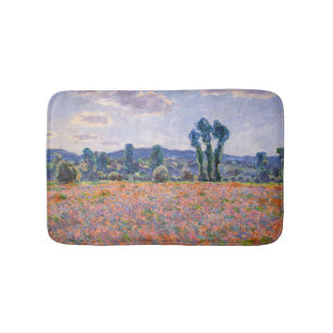 Claude Monet - Poppy Field 1890 (Giverny) Bath Mat