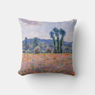 Claude Monet - Poppy Field 1890 (Giverny) Cushion