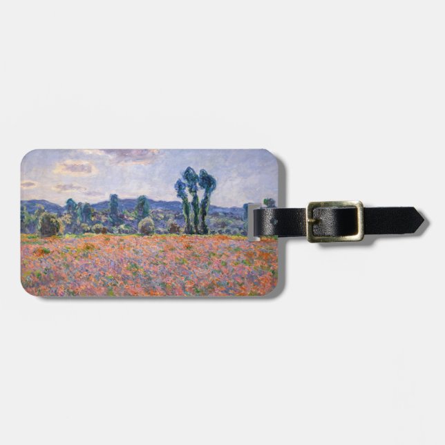 Claude Monet - Poppy Field 1890 (Giverny) Luggage Tag (Front Horizontal)