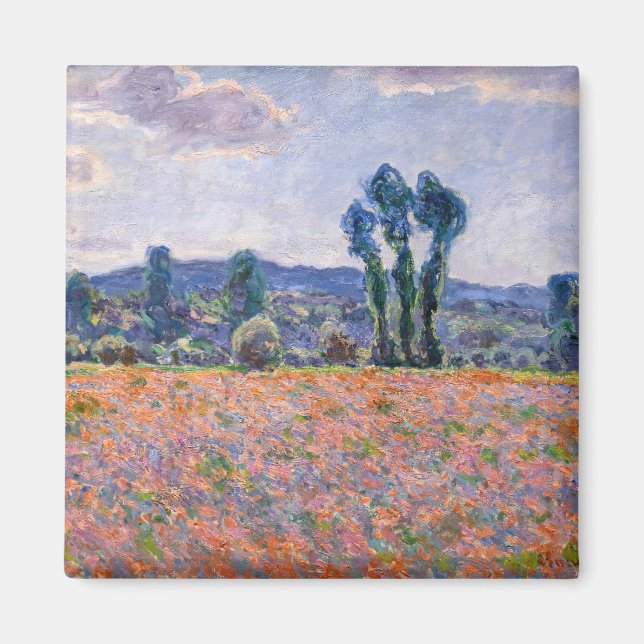 Claude Monet - Poppy Field 1890 (Giverny) Magnet (Front)