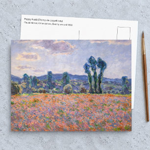 Claude Monet - Poppy Field 1890 (Giverny) Postcard