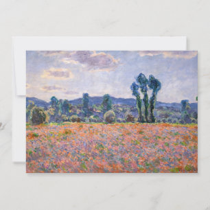 Claude Monet - Poppy Field 1890 (Giverny) Thank You Card