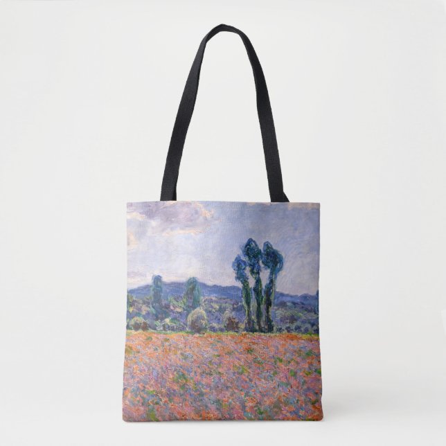 Claude Monet - Poppy Field 1890 (Giverny) Tote Bag (Front)