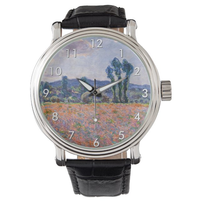 Claude Monet - Poppy Field 1890 (Giverny) Watch (Front)