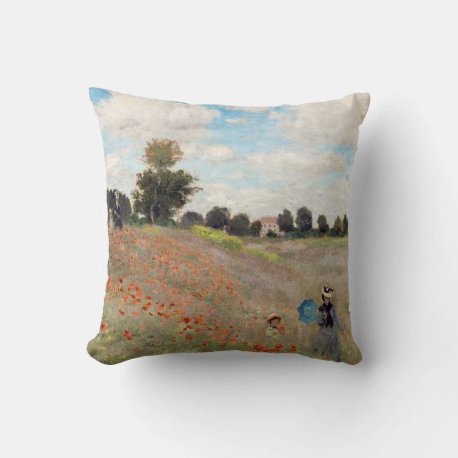 Claude Monet - Poppy Field Cushion (Front)