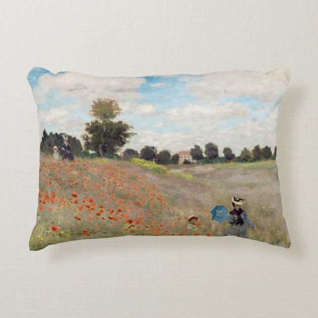 Claude Monet - Poppy Field Decorative Cushion (Front)