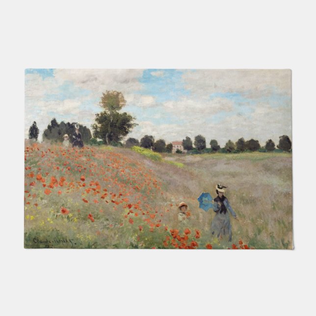 Claude Monet - Poppy Field Doormat (Front)