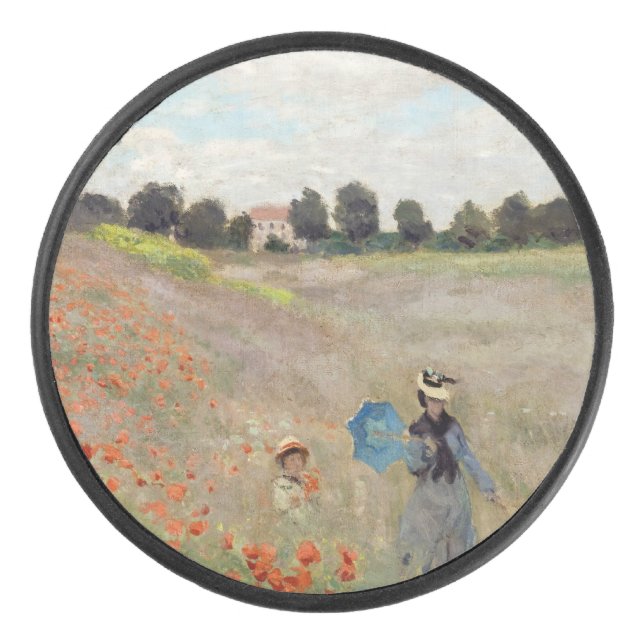 Claude Monet - Poppy Field Hockey Puck (Front)