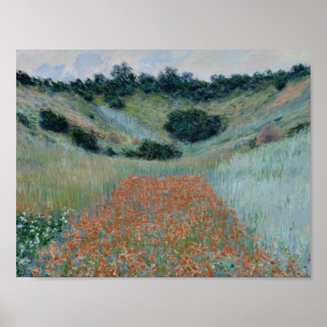 Claude Monet - Poppy Field in a Hollow near Givern Poster (Front)