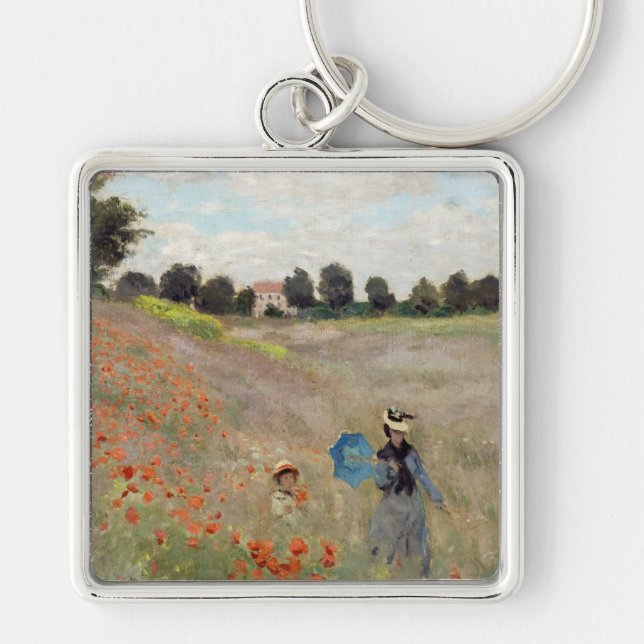 Claude Monet - Poppy Field Key Ring (Front)