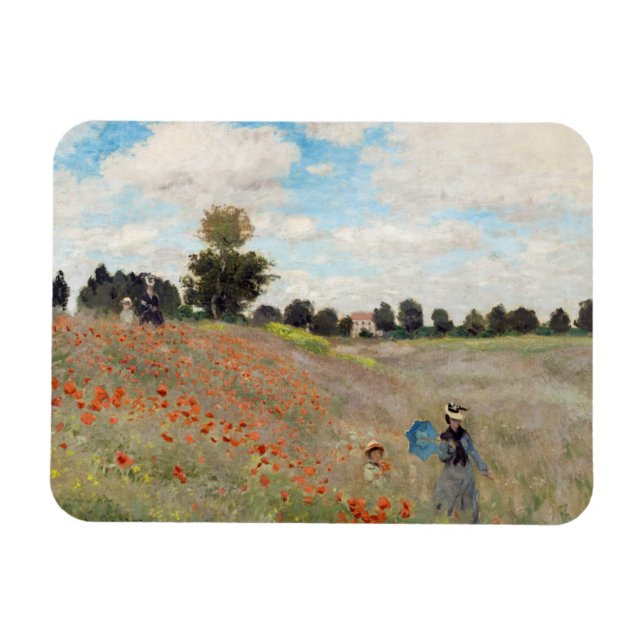 Claude Monet - Poppy Field Magnet (Horizontal)