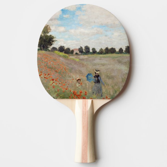 Claude Monet - Poppy Field Ping Pong Paddle (Front)