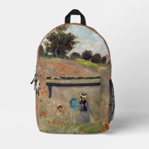 Claude Monet - Poppy Field Printed Backpack